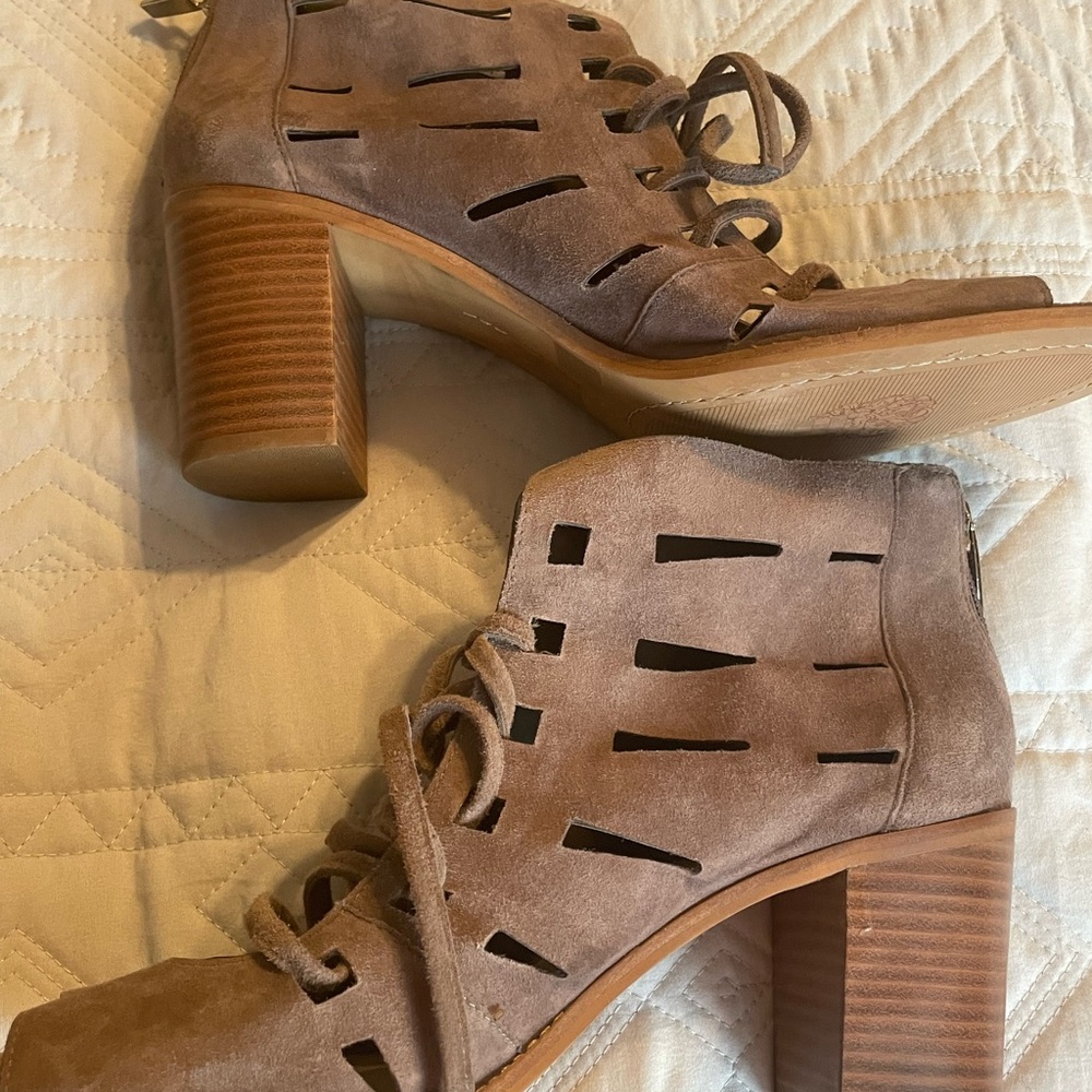 Vince Camuto Brown Suede Heeled gladiator  style.
